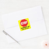Stop! Eigenschap van aangepaste naam sticker (Envelop)