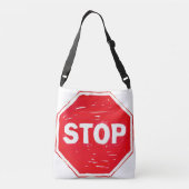 Stop en ga Canvas tas (Achterkant)