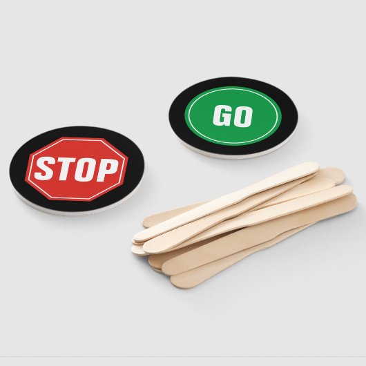 STOP en GA Teken Handwaaier (Niet-gemonteerd)