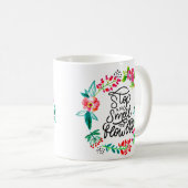 Stop en ruik aan de bloemen koffiemok (Voorkant rechts)