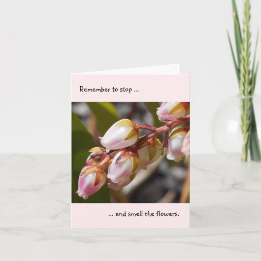 Stop en ruik de Flowers Note Kaart (Voorkant)