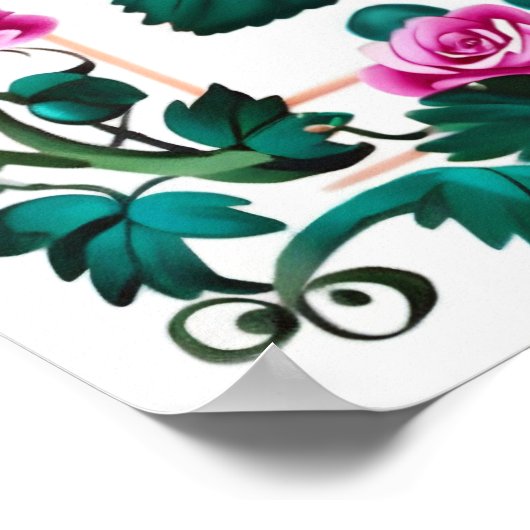 Stop en ruik de Rosé Wine Lover Custom Poster (Hoek)