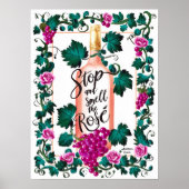 Stop en ruik de Rosé Wine Lover Custom Poster (Voorkant)