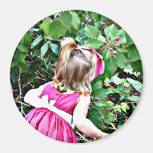 Stop en Ruik de Rozen Magnet van de Foto Magneet (Voorkant)