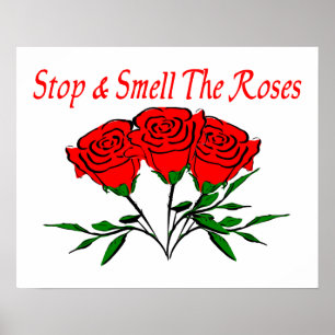 Stop en ruik de Rozen Poster
