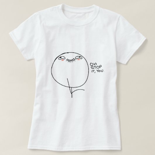 Stop ermee, jij. Comic Face T-shirt (Design voorkant)