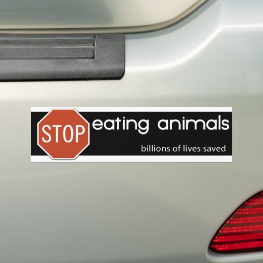 STOP ETAALDIEREN 3 BUMPERSTICKER (Op auto)