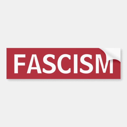 STOP FASCISME BUMPERSTICKER (Voorkant)
