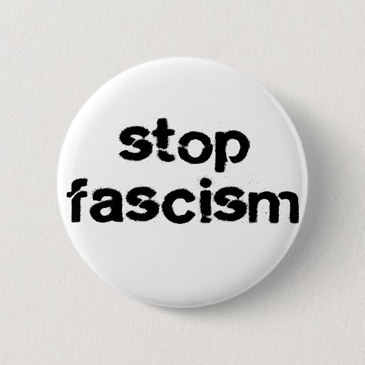 Stop fascisme ronde button 5,7 cm (Voorkant)