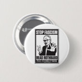 Stop fascisme ronde button 5,7 cm (Voorkant /achterkant)
