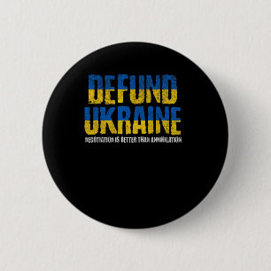 Stop financiering Oekraine Anti-oorlog Voor vreedz Ronde Button 5,7 Cm