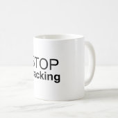 Stop fracking koffiemok (Voorkant rechts)