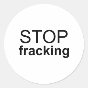 Stop Fracking Ronde Sticker
