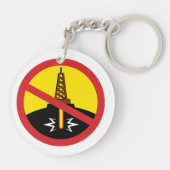 Stop Fracking Sleutelhanger (Achterkant)