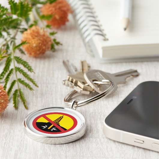 Stop Fracking Sleutelhanger (Zijkant)