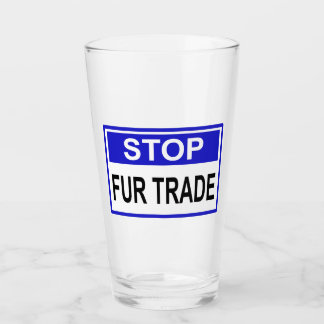 Stop Fur Trade Blue-teken Glas