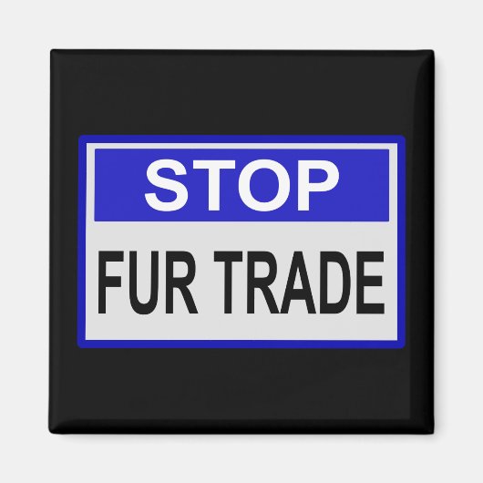 Stop Fur Trade Blue-teken Magneet (Voorkant)
