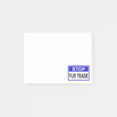 Stop Fur Trade Blue-teken Post-it® Notes (Voorkant)