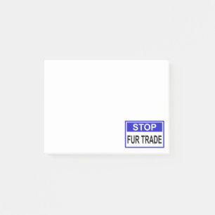 Stop Fur Trade Blue-teken Post-it® Notes