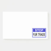 Stop Fur Trade Blue-teken Post-it® Notes (Voorkant)