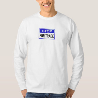 Stop Fur Trade Blue-teken T-shirt