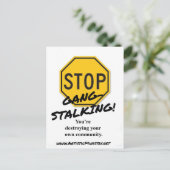 Stop Gang-Stalking BRIEFKAART (Staand voorkant)