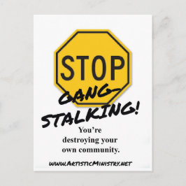 Stop Gang-Stalking BRIEFKAART