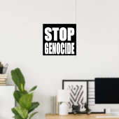 Stop Genocide. Protestbericht. Poster (Thuiskantoor)