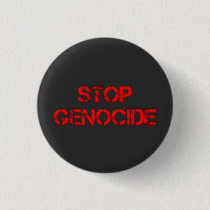 STOP genocide Zeg nee tegen genocide Genocide Ronde Button 3,2 Cm