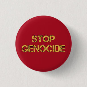 STOP genocide Zeg nee tegen genocide Genocide Ronde Button 3,2 Cm