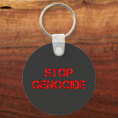 STOP genocide | Zeg nee tegen genocide | Genocide Sleutelhanger (Voorkant)