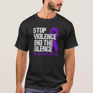 Stop geweld einde stilte huiselijk geweld t-shirt