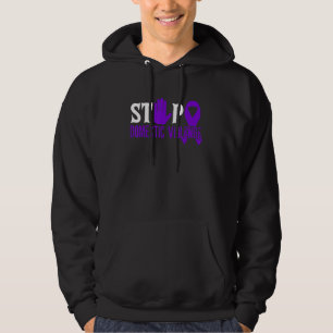 Stop geweld Huiselijk geweld Bewustmaking paars of Hoodie