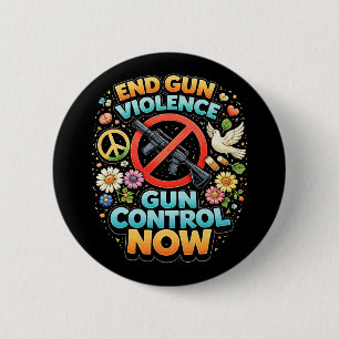 Stop Geweld Met Vuurwapens Nu Ronde Button 5,7 Cm