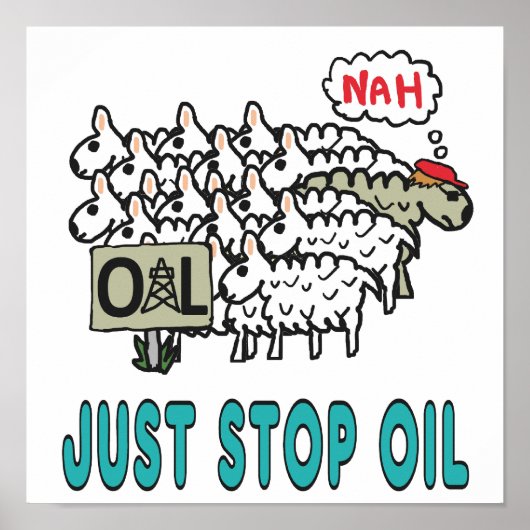 Stop gewoon met olie poster (Voorkant)