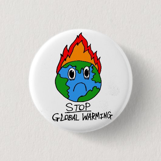 Stop Global Warming Button (Voorkant)