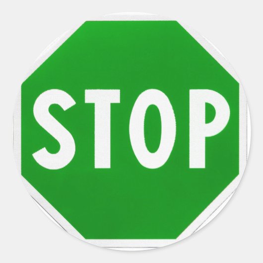 Stop Go Ja Nee Ronde Sticker (Voorkant)