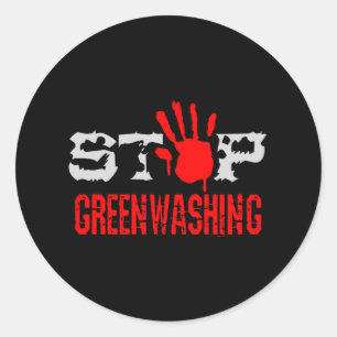 Stop Greenwash Ronde Sticker