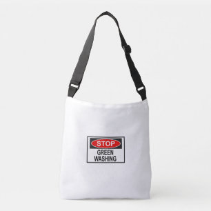 Stop Greenwash Sign (1) Crossbody Tas