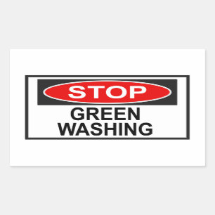 Stop Greenwash Sign (1) Rechthoekige Sticker