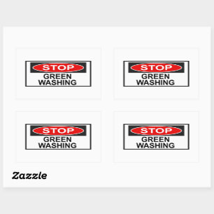 Stop Greenwash Sign (1) Rechthoekige Sticker