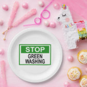 Stop groenwassen bord (Feest)