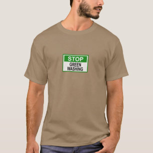 Stop groenwassen bord t-shirt