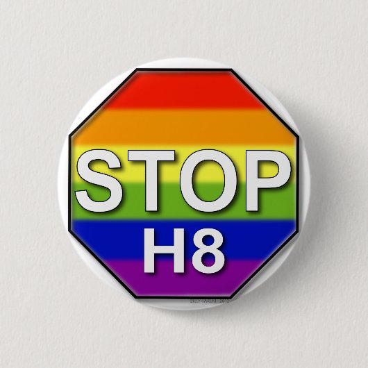 Stop H8 Ronde Button 5,7 Cm (Voorkant)