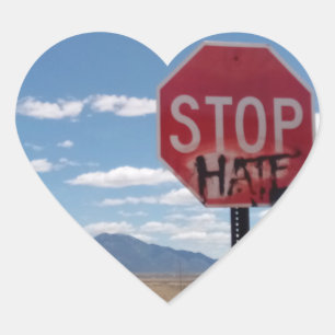 Stop Haat Hart Stickers