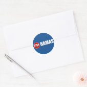 Stop Hamas Ronde Sticker (Envelop)