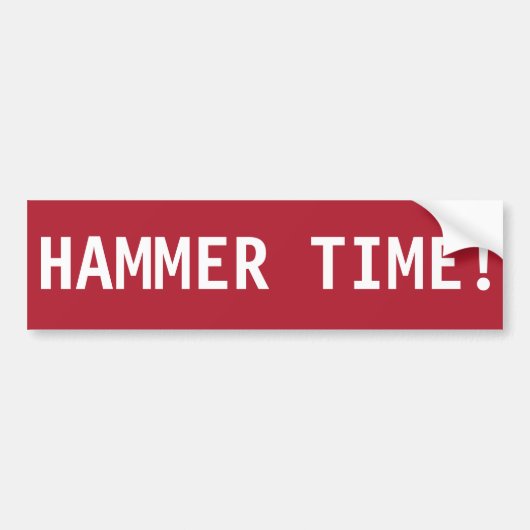 STOP, HAMMER TIME! BUMPERSTICKER (Voorkant)
