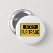 Stop handel Geel Ronde Button 5,7 Cm (Voorkant /achterkant)