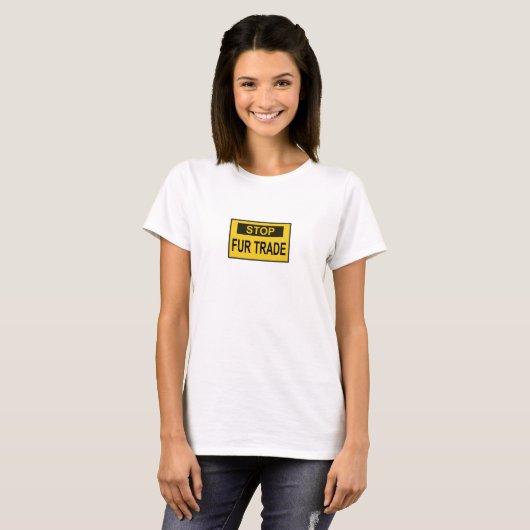 Stop handel Geel T-shirt (Voorkant volledig)