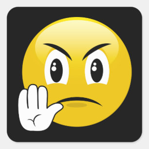 Stop Handen Emoji Vierkante Sticker